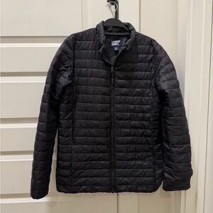 Lands' End Youth Black Puffer Jacket Size XL